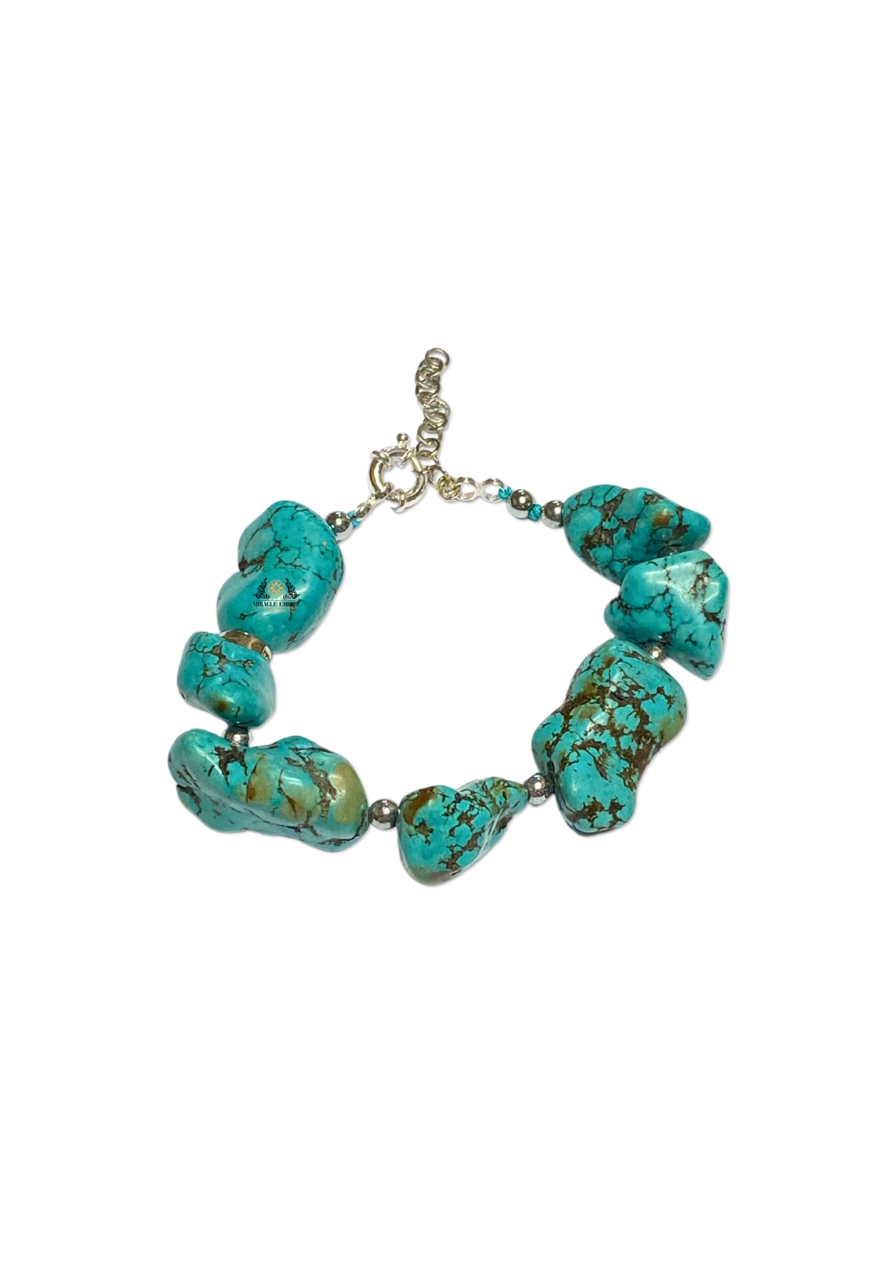 Man Bracelet 20 to 26mm Natural Genuine Turquoise promotes protecting against the envy of others a powerful anti-evil eye stone Man Size Bracelet Men stainless steel clasp - Image 3